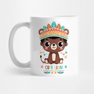 Cute lion with big crown Mug